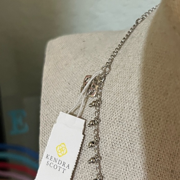 NWT Kendra Scott Silver Beaded Jenna Choker Necklace #KSNK - Picture 7 of 8